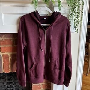 Women’s Old Navy Maroon Zip-Up Hoodie